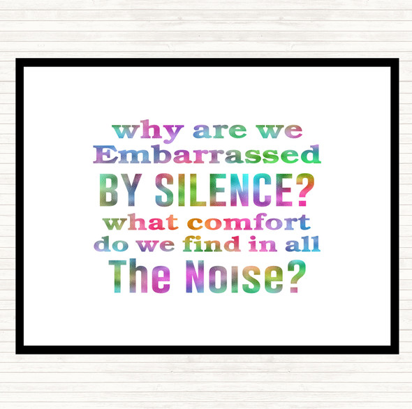 Silence Rainbow Quote Mouse Mat