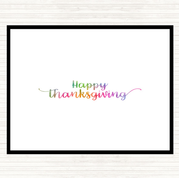 Thanksgiving Rainbow Quote Mouse Mat