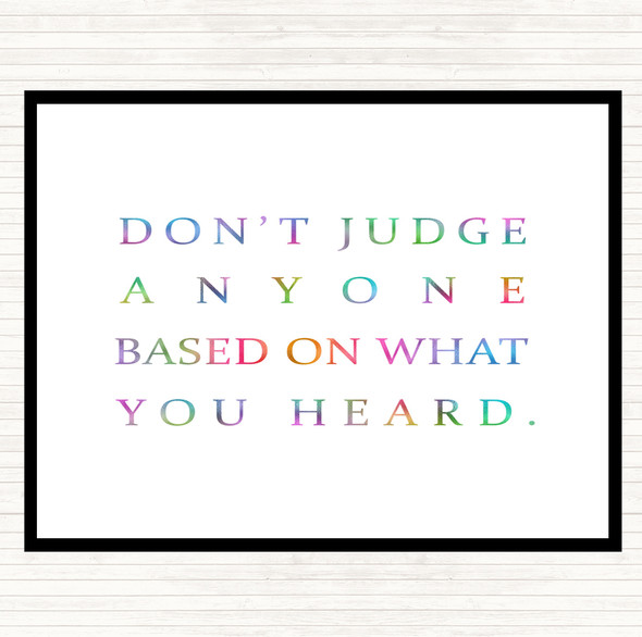 What You Heard Rainbow Quote Mouse Mat