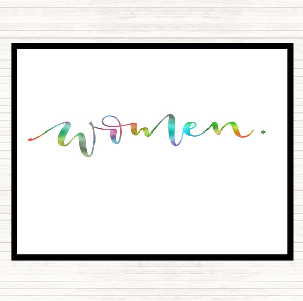 Women Rainbow Quote Mouse Mat