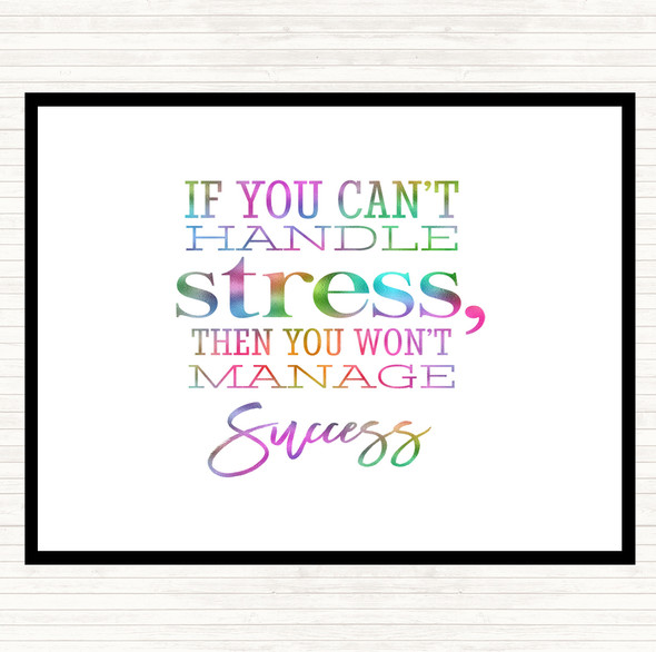 Cant Handle Stress Rainbow Quote Mouse Mat