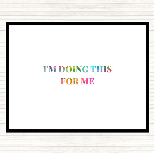 Doing This For Me Rainbow Quote Mouse Mat
