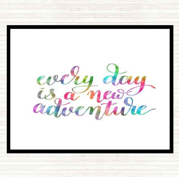 Every Day Adventure Rainbow Quote Mouse Mat