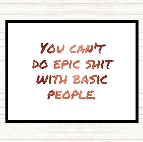 Rose Gold Basic People Quote Mouse Mat