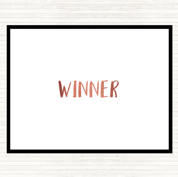 Rose Gold Win Quote Mouse Mat