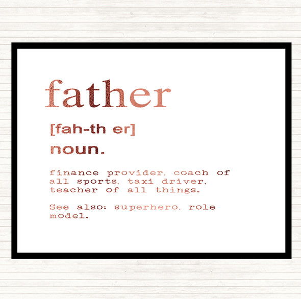 Rose Gold Word Definition Father Quote Mouse Mat Rose Gold Word Definition Father Quote Mouse Mat