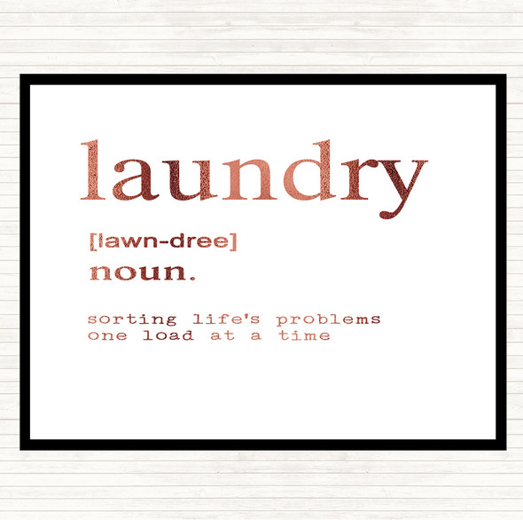 Rose Gold Word Definition Laundry Quote Mouse Mat