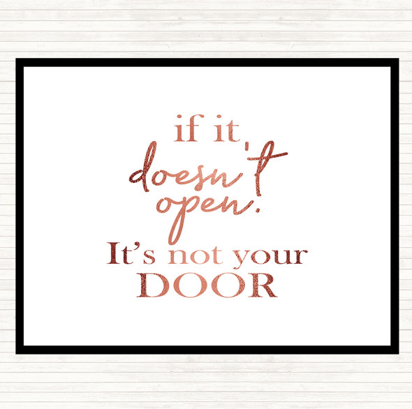 Rose Gold Doesn't Open Quote Mouse Mat