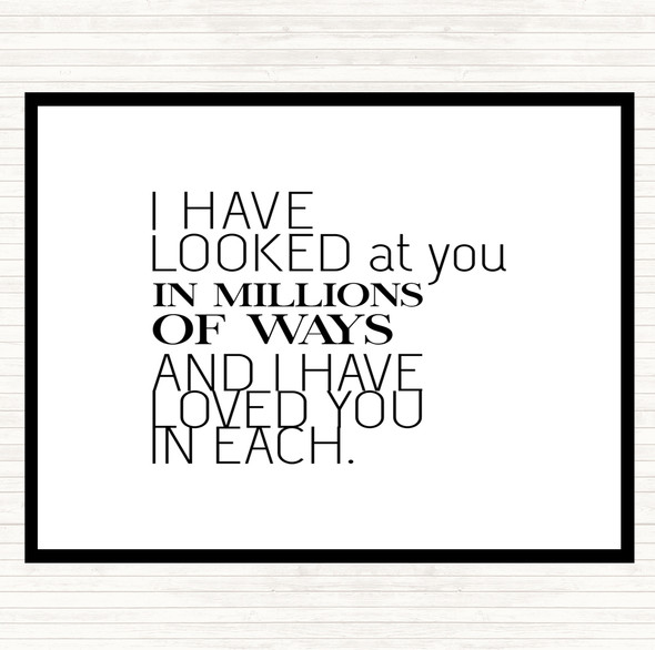 White Black Million Ways Quote Mouse Mat