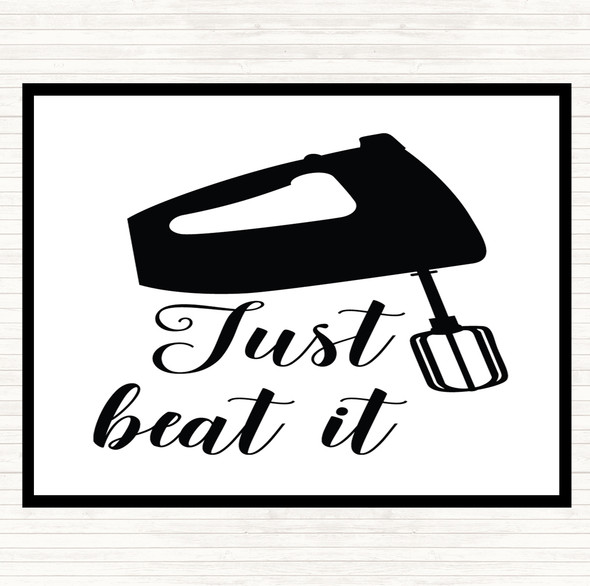 White Black Mixer Quote Mouse Mat