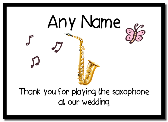 Thank You For Playing The Saxophone At Our Wedding Mouse Mat