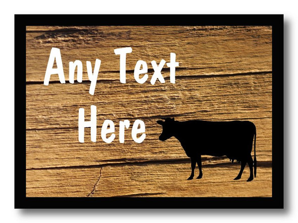 Cracked Wood Cow Computer Mouse Mat