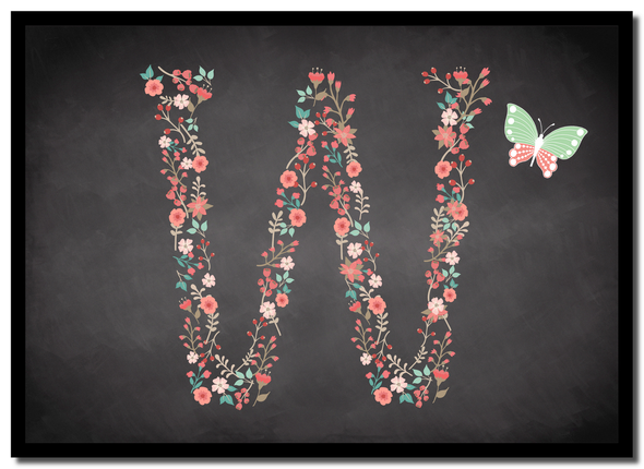 Chalk Letter Initial W Mouse Mat