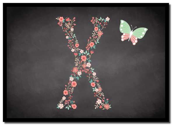 Chalk Letter Initial X Mouse Mat