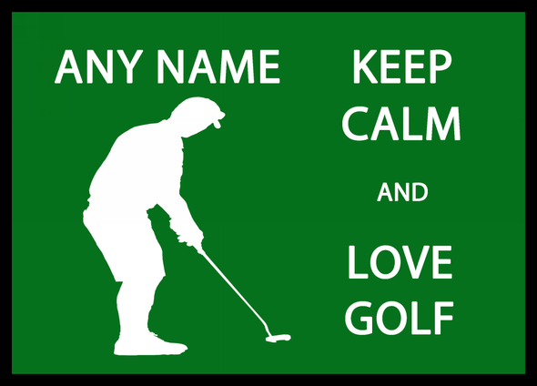 Keep Calm And Love Golf Computer Mouse Mat