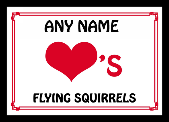 Love Heart Flying Squirrels Mouse Mat