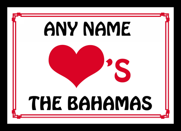 Love Heart The Bahamas Mouse Mat