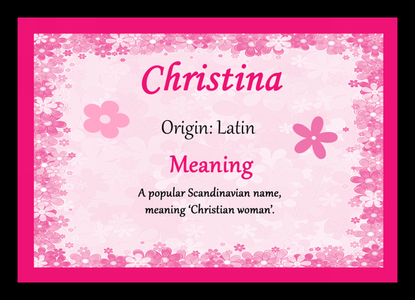 Christina Name Meaning Mouse Mat