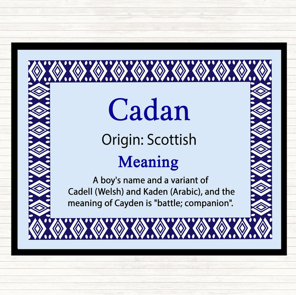 Cadan Name Meaning Mouse Mat Blue