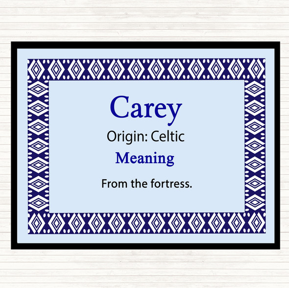 Carey Name Meaning Mouse Mat Blue