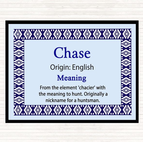 Chase Name Meaning Mouse Mat Blue