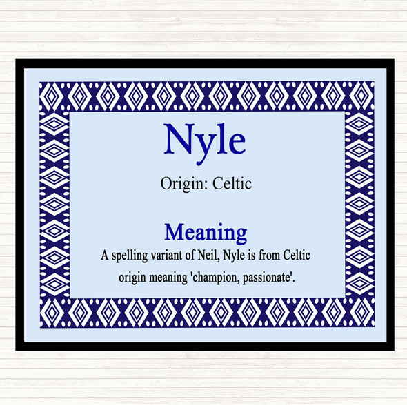 Nyle Name Meaning Mouse Mat Blue
