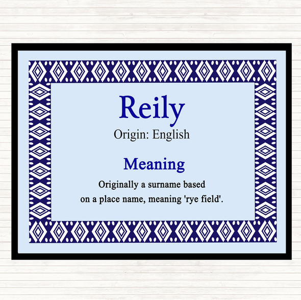 Reily Name Meaning Mouse Mat Blue