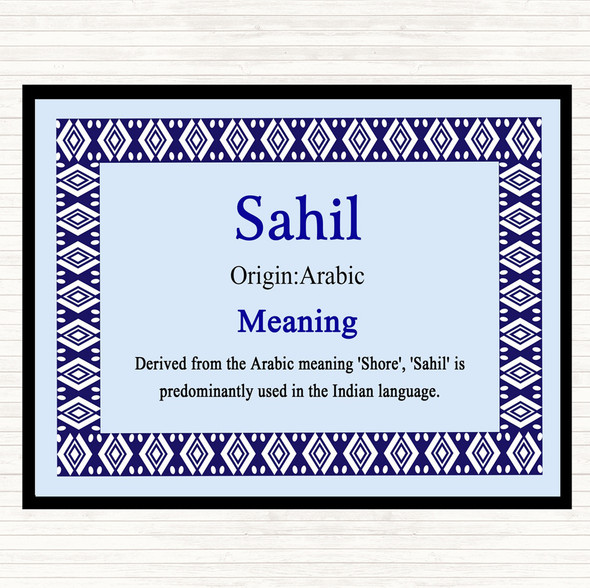Sahil Name Meaning Mouse Mat Blue