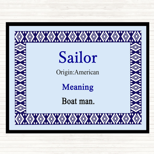 Sailor Name Meaning Mouse Mat Blue