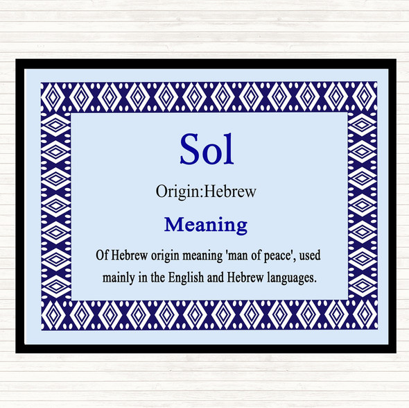 Sol Name Meaning Mouse Mat Blue