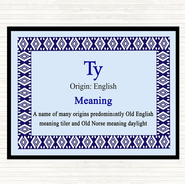 Ty Name Meaning Mouse Mat Blue