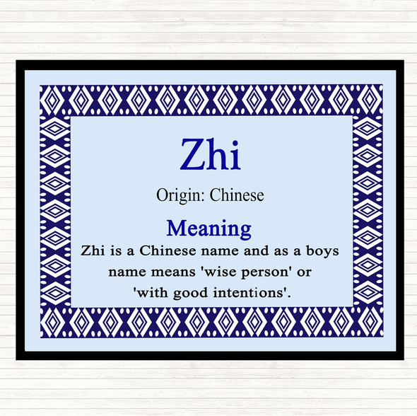 Zhi Name Meaning Mouse Mat Blue