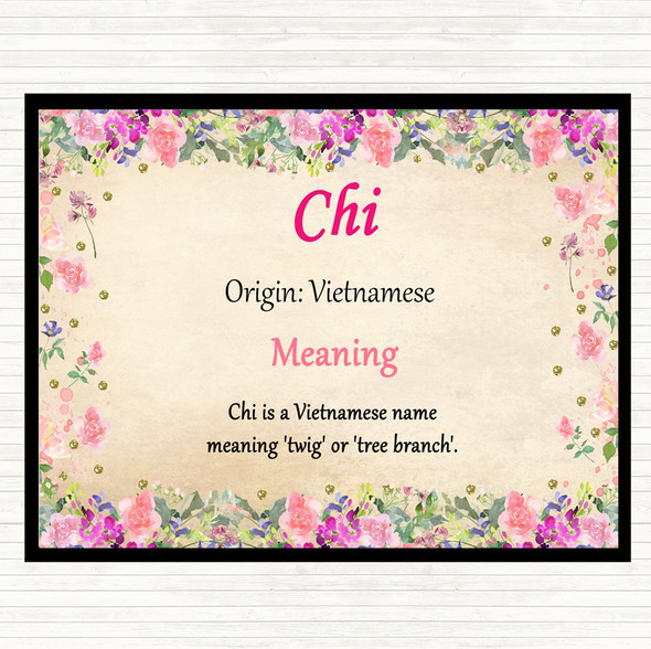Chi Name Meaning Mouse Mat Floral