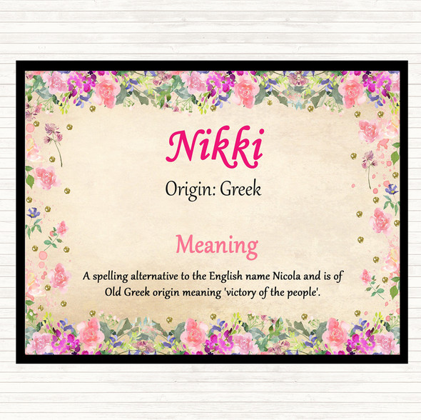 Nikki Name Meaning Mouse Mat Floral