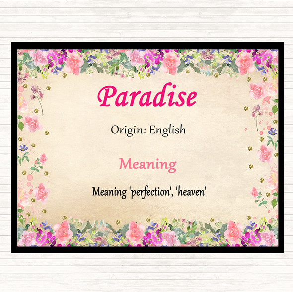 Paradise Name Meaning Mouse Mat Floral