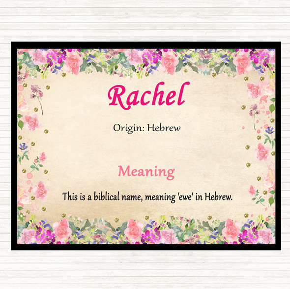 Rachel Name Meaning Mouse Mat Floral