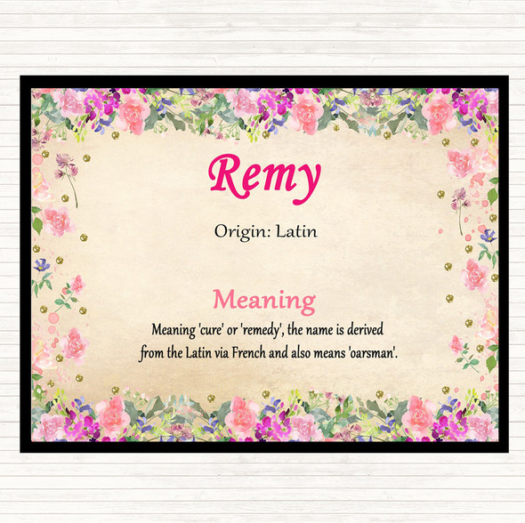 Remy Name Meaning Mouse Mat Floral