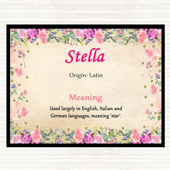 Stella Name Meaning Mouse Mat Floral