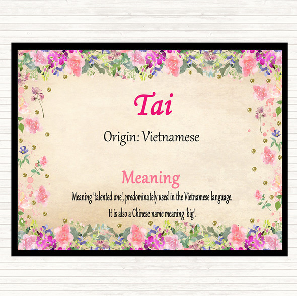 Tai Name Meaning Mouse Mat Floral