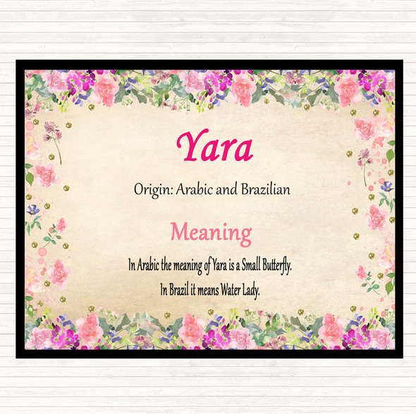 Yara Name Meaning Mouse Mat Floral