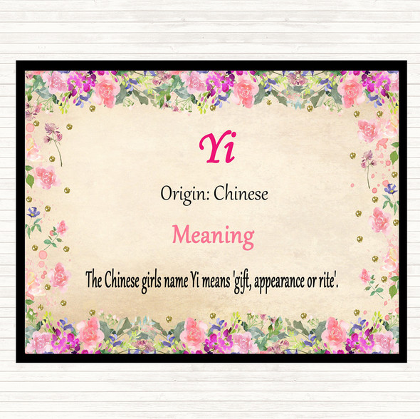 Yi Name Meaning Mouse Mat Floral