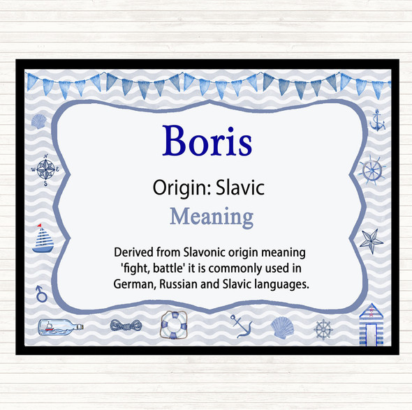 Boris Name Meaning Mouse Mat Nautical