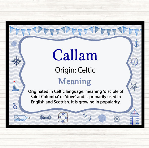 Callam Name Meaning Mouse Mat Nautical