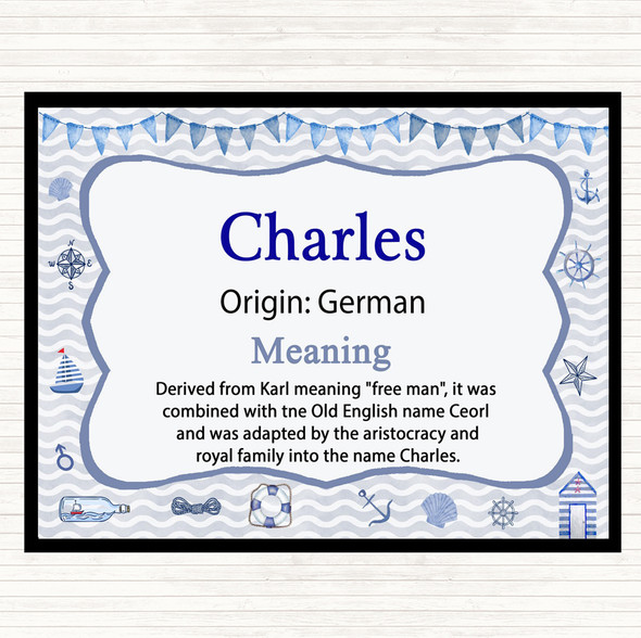 Charles Name Meaning Mouse Mat Nautical