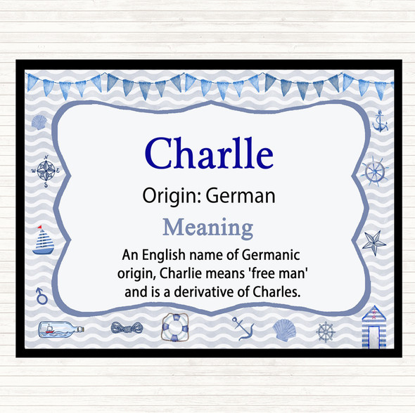 Charlle Name Meaning Mouse Mat Nautical
