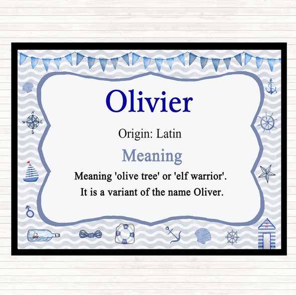 olivier Name Meaning Mouse Mat Nautical
