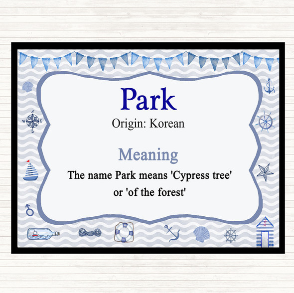 Park Name Meaning Mouse Mat Nautical