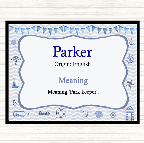 Parker Name Meaning Mouse Mat Nautical