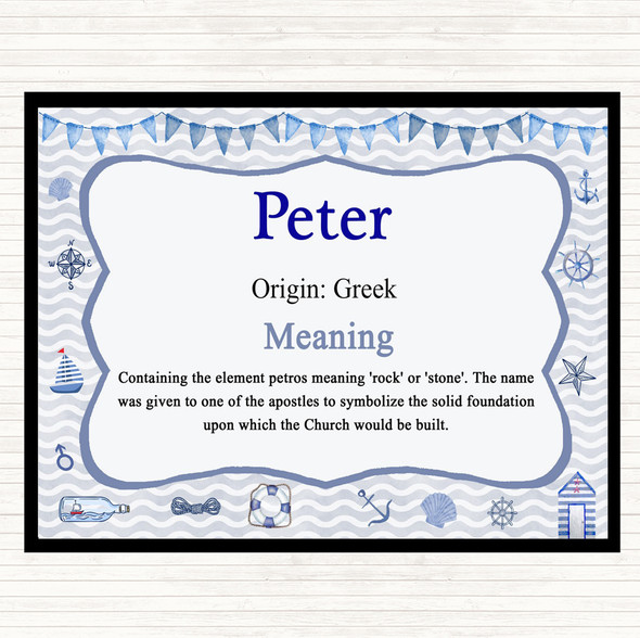Peter Name Meaning Mouse Mat Nautical