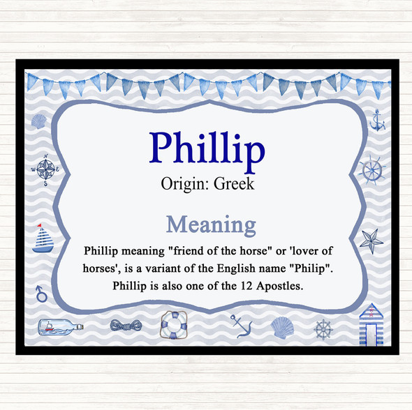 Phillip Name Meaning Mouse Mat Nautical